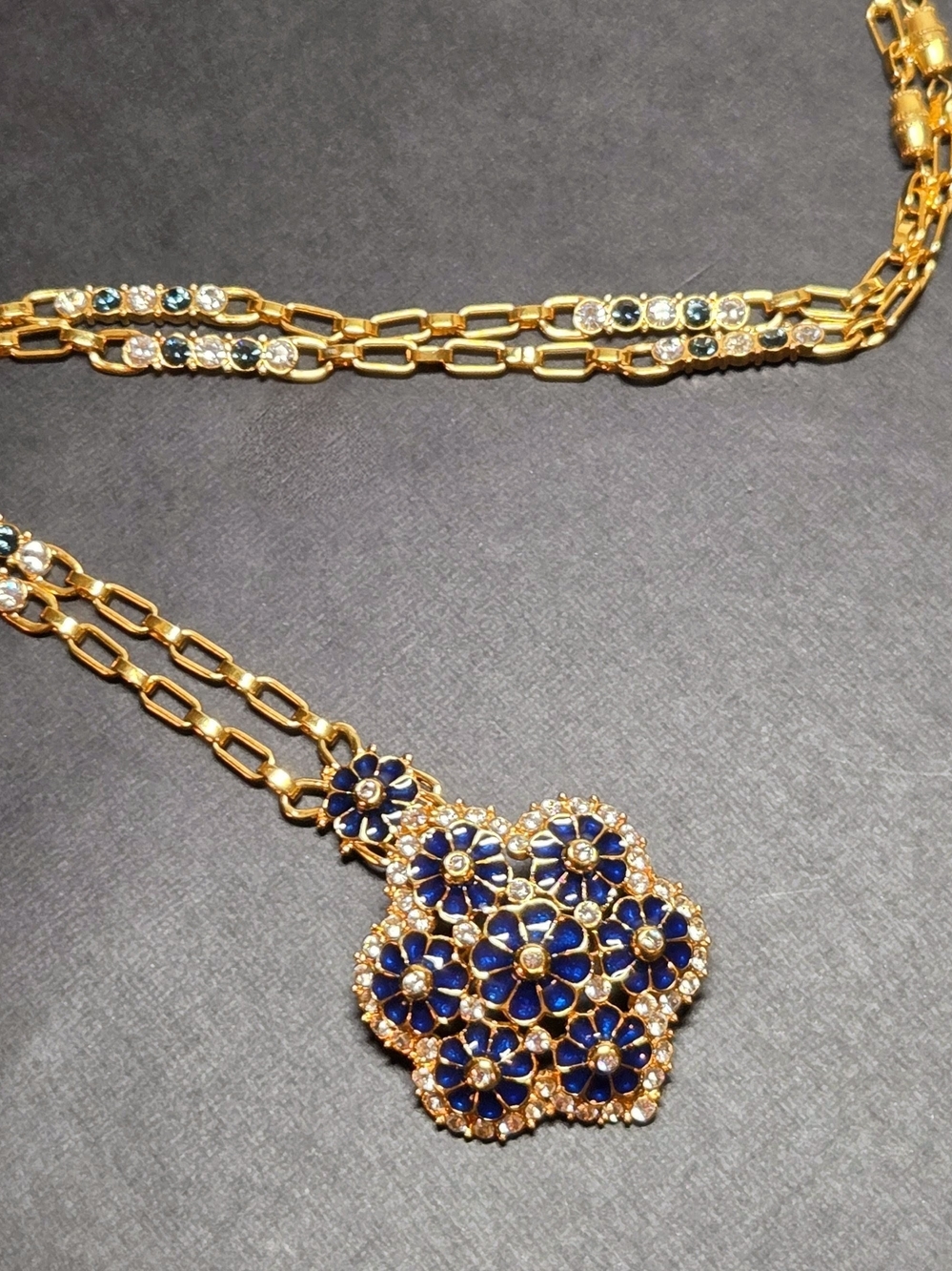 Vintage JBK Camrose & Kross Jacqueline Kennedy Floral Brooch Pendant Necklace